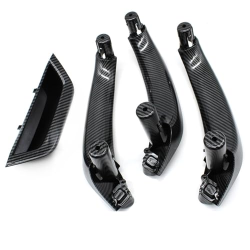 Avfpra Auto Innen Türgriff Für X3 X4 F25 F26 2010-2016 LHD RHD 4PCS SET Innen Auto Innen Türgriff Abdeckung Panel Ersatz(LHD Carbon Fiber) von Avfpra