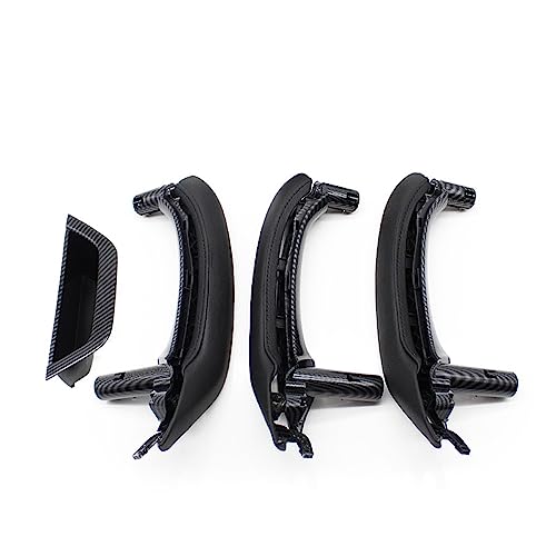 Avfpra Auto Innen Türgriff Für X3 X4 F25 F26 2010-2016 LHD RHD Innentür Armlehne Innenziehgriff mit Lederbezug Komplettset Montage Innentürgriffe(LHD 7pieceCarbon) von Avfpra