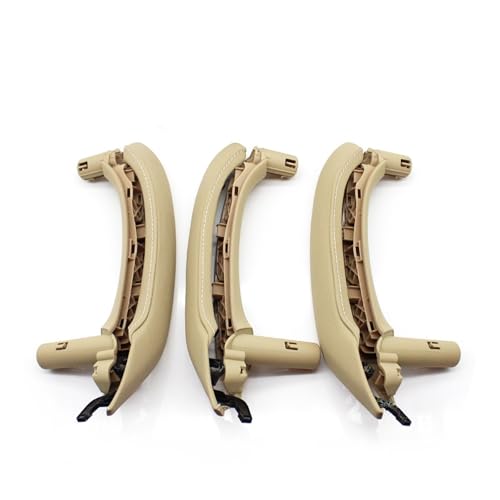 Avfpra Auto Innen Türgriff Für X3 X4 F25 F26 2010-2016 LHD RHD Innentür Armlehne Pull Griff Echtes Leder Abdeckung Komplette Set Montage(LHD 6piece Beige) von Avfpra