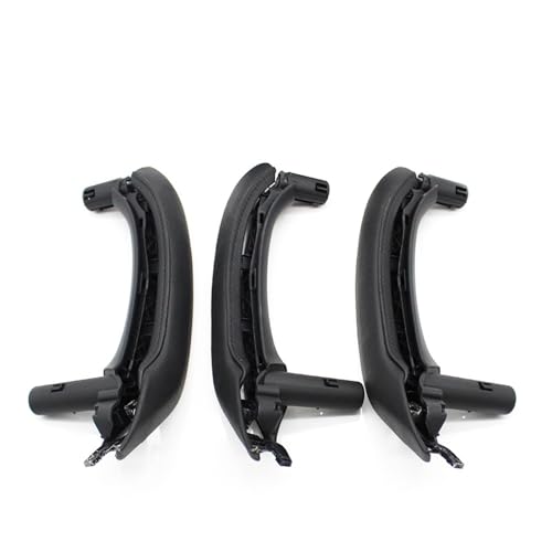 Avfpra Auto Innen Türgriff Für X3 X4 F25 F26 2010-2016 LHD RHD Innentür Armlehne Pull Griff Echtes Leder Abdeckung Komplette Set Montage(LHD 6piece Black) von Avfpra