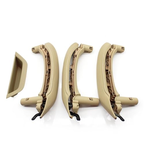 Avfpra Auto Innen Türgriff Für X3 X4 F25 F26 2010-2016 LHD RHD Innentür Armlehne Pull Griff Echtes Leder Abdeckung Komplette Set Montage(LHD 7piece Beige) von Avfpra