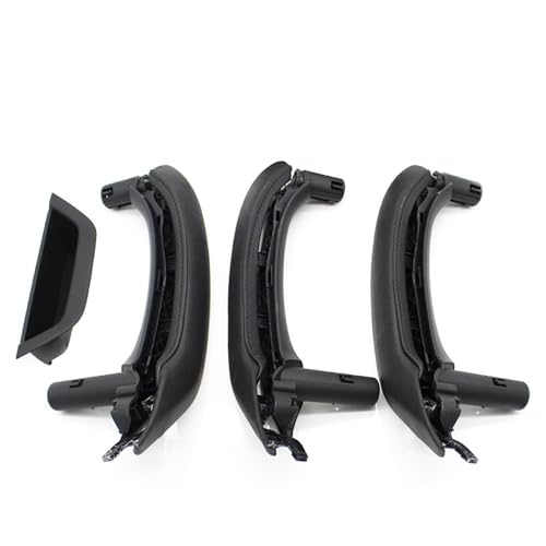 Avfpra Auto Innen Türgriff Für X3 X4 F25 F26 2010-2016 LHD RHD Innentür Armlehne Pull Griff Echtes Leder Abdeckung Komplette Set Montage(LHD 7piece Black) von Avfpra