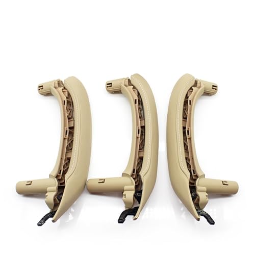 Avfpra Auto Innen Türgriff Für X3 X4 F25 F26 2010-2016 LHD RHD Innentür Armlehne Pull Griff Echtes Leder Abdeckung Komplette Set Montage(RHD 6piece Beige) von Avfpra
