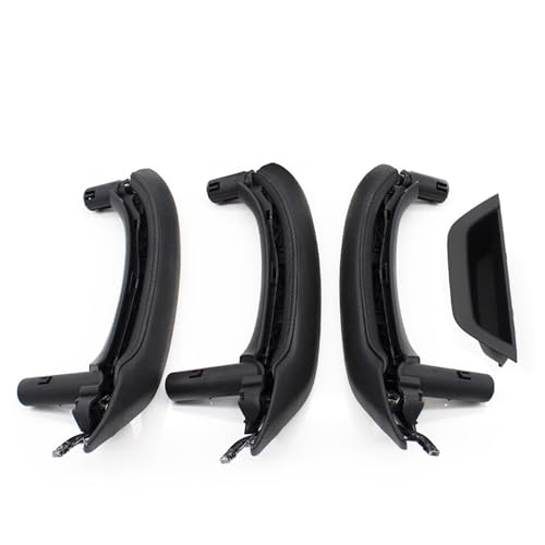 Avfpra Auto Innen Türgriff Für X3 X4 F25 F26 2010-2016 LHD RHD Innentür Armlehne Pull Griff Echtes Leder Abdeckung Komplette Set Montage(RHD 7piece Black) von Avfpra