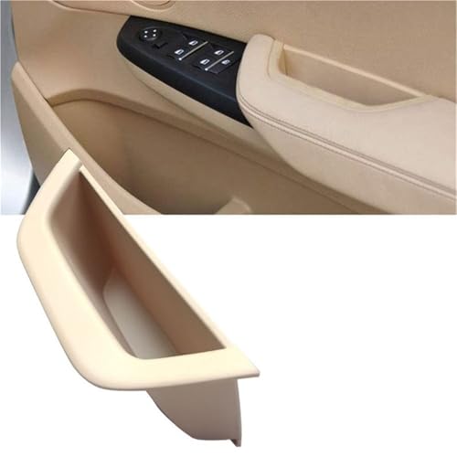 Avfpra Auto Innen Türgriff Für X3 X4 F25 F26 2010-2016 RHD Auto Innen Tür Griff Mit Leder Abdeckung Fahrer Armlehne Trim Innentürgriffe(Front Right Beige) von Avfpra