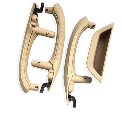Avfpra Auto Innen Türgriff Für X3 X4 F25 F26 2010-2016 RHD Auto Innen Tür Griff Mit Leder Abdeckung Fahrer Armlehne Trim Innentürgriffe(RHD 7piece set Beige) von Avfpra