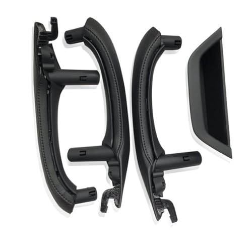 Avfpra Auto Innen Türgriff Für X3 X4 F25 F26 2010-2016 RHD Auto Innen Tür Griff Mit Leder Abdeckung Fahrer Armlehne Trim Innentürgriffe(RHD 7piece set Black) von Avfpra