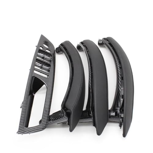 Avfpra Auto Innen Türgriff Für X5 X6 E70 E71 2007-2014 7-teiliges Set LHD RHD Innentür-Fenster-Schalttafel-Zuggriff mit Lederbezug Innentürgriffe(LHD Set Carbon) von Avfpra
