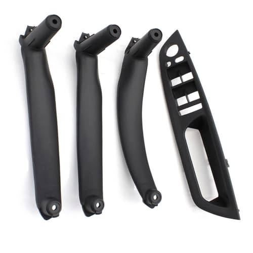 Avfpra Auto Innen Türgriff Für X5 X6 E70 E71 E72 2007-2013 4piece Kit LHD RHD Innere Fahrer Tür Fenster Schalter Armlehne Abdeckung Pull Griff Ersatz Innentürgriffe(Black RHD 4piece) von Avfpra