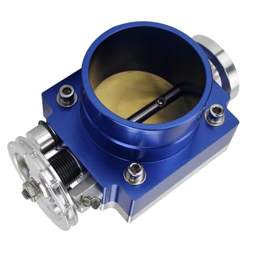 Drosselklappenstutzen Universal 65MM 70MM 80MM 90MM DROSSELKLAPPENGEHÄUSE ANSAUGKRÜMMER BILLET ALUMINIUM HIGH FLOW Drosselklappe(65MM BLUE) von Avfpra