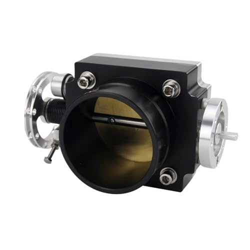 Drosselklappenstutzen Universal 65MM 70MM 80MM 90MM DROSSELKLAPPENGEHÄUSE ANSAUGKRÜMMER BILLET ALUMINIUM HIGH FLOW Drosselklappe(70MM BLACK) von Avfpra