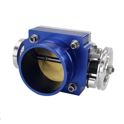 Drosselklappenstutzen Universal 65MM 70MM 80MM 90MM DROSSELKLAPPENGEHÄUSE ANSAUGKRÜMMER BILLET ALUMINIUM HIGH FLOW Drosselklappe(70MM BLUE) von Avfpra