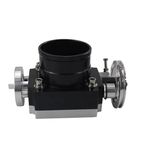 Drosselklappenstutzen Universal 65MM 70MM 80MM 90MM DROSSELKLAPPENGEHÄUSE ANSAUGKRÜMMER BILLET ALUMINIUM HIGH FLOW Drosselklappe(90MM BLACK) von Avfpra