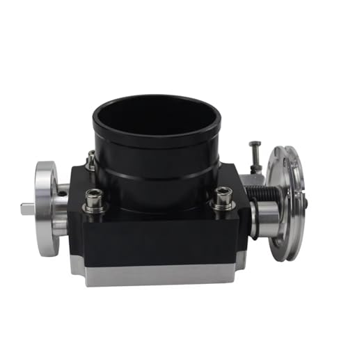 Drosselklappenstutzen Universal 65MM 70MM 80MM 90MM DROSSELKLAPPENGEHÄUSE ANSAUGKRÜMMER BILLET ALUMINIUM HIGH FLOW Drosselklappe(90MM BLACK) von Avfpra