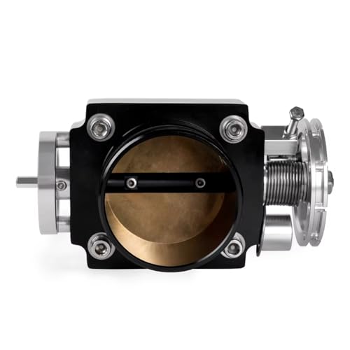 Drosselklappenstutzen Universal 70mm/100mm Legierung Aluminium CNC Billet Einlassdrosselklappengehäuse RS-THB192 Drosselklappe(100mm Black) von Avfpra