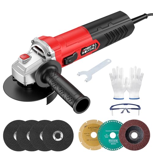 Avhrit Winkelschleifer 125 mm, 1200 W Power-Winkelschleifer Werkzeuge mit 13000 RPM, 10 Amp kleine Winkelschleifer zum Schneiden, Schleifen von Avhrit