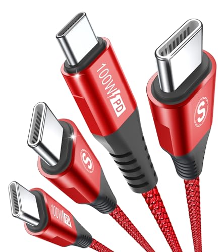 [2Stück 3m] USB C auf USB C Kabel 100W,USB Typ C PD Ladekabel Schnellladekabel for Samsung Flip/Fold 3/4/5,S24/23/22/21/20/10/9/8 A14/13/12 A34/A33 A54/53/52s/51/50 A21s,for i Phone15/15 Pro/Pro Max von AviBrex