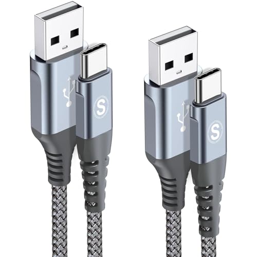 AviBrex [2Stück 2m] USB C Kabel 3.1A Schnellladung, Ladekabel USB C Samsung Schnellladekabel Nylon für iPhone 16 15 Pro Max, Ladekabel Samsung S22 S21 S20 S10 S9 S25 S24 S23 Note 20,A72 A71 A51,Pixel von AviBrex