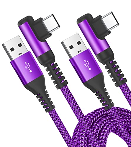 AviBrex USB C Kabel 3.1A Schnellladung [2Stück 2M], Ladekabel USB C Winkel Type C Kabel Nylon für i Phone 15 16 Pro Max,Samsung Galaxy S25 S24 S23 S22,S21,S20 S10 S9,S8,Note20,M31 M30s,A71 A52 A51 von AviBrex