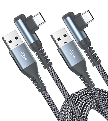 USB C Kabel 3.1A[2Stück 2M+3M] Schnellladung,90 Grad Winkel Ladekabel i Phone 15 Pro Max Plus Type C Kabel für Samsung Galaxy S24 S23 S22 S21 S20 Plus/Ultra/FE,Note20,A72 A71 A52 A51 A50,M31 M30s,Mi9 von AviBrex