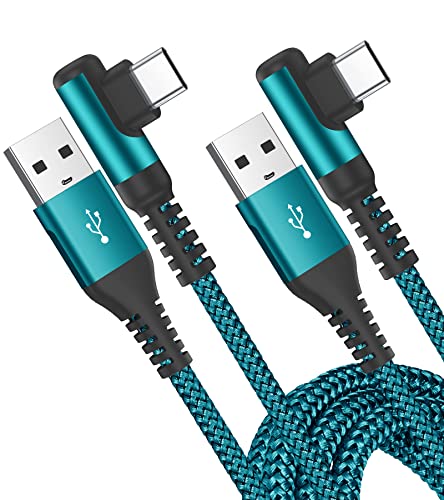 USB C Kabel 3.1A [2Stück 2M] Schnellladung,90 Grad Winkel USB C Kabel Nylon USB C Ladekabel für Samsung Galaxy S23 S22 S21 S20 S10 S9 S8 Plus/Ultra/FE,A71 A53 A52 A51 A50 A20e, Note 20/10/9,M31/M20 von AviBrex