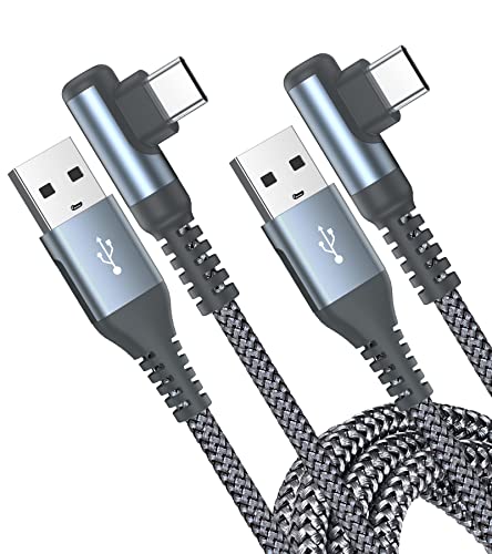 AviBrex USB C Kabel 3.1A Schnellladung [2Stück 1.5M], Ladekabel USB C Winkel Type C Kabel Nylon für i Phone 15 16 Pro Max,Samsung Galaxy S25 S24 S23 S22,S21,S20 S10 S9,S8,Note20,M31 M30s,A71 A52 A51 von AviBrex