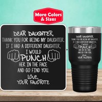 Lustige Tochter Geschenke, Tumbler Reisebecher Tasse, Geschenk Für Geschenkidee Geburtstag, Beste Von Mama Papa X-44C von AviiGifts
