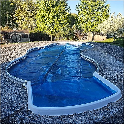 AviiSo Solarfolie Poolabdeckung für Winter Sommer, Nutzen Sie die Sonne, um den Pool zu erwärmen, Blauer, wärmespeichernder Luftpolster-Deckenbezug 400-Mikron-Blase (Size : 3.5m x 8m(1 1ftx26ft)) von AviiSo