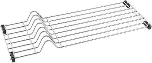 Avilia Abtropfgestell für Spülbecken, Abtropfgestell für Küche, aus kunststoffbeschichtetem Eisendraht, 20 x 54 x 4 cm, Silber von Avilia