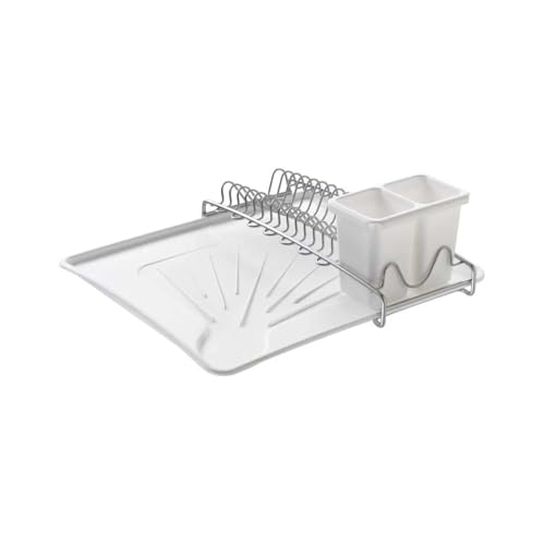 Avilia Abtropfgestell mit Becken, Besteckhalter und Geschirrgitter – platzsparendes Abtropfgestell für die Spüle, rostbeständig, 31 x 35 x 12 cm von Avilia