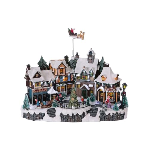 Avilia Animiertes Weihnachtsdorf mit LED-Beleuchtung und Weihnachtsmusik – Ideal für die einzigartige und Moderne Dekoration Ihres Hauses – Hergestellt aus langlebigen Materialien – 31 x 38 x 22 cm Avilia Animiertes Weihnachtsdorf mit LED-Beleuchtung und Weihnachtsmusik – Ideal für die einzigartige und Moderne Dekoration Ihres Hauses – Hergestellt aus langlebigen Materialien – 31 x 38 x 22 cm von Avilia