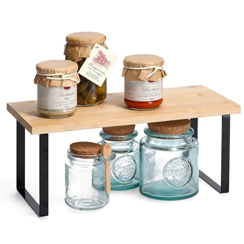 Avilia Bambusregal | Regal für Wohnzimmer | Bodenregal aus Holz und Metall | Küchenregal aus Holz | Regal aus Bambus und Metall zum Boden Braun und Schwarz, 36 x 15,5 x 15,5 cm Avilia Bambusregal | Regal für Wohnzimmer | Bodenregal aus Holz und Metall | Küchenregal aus Holz | Regal aus Bambus und Metall zum Boden Braun und Schwarz, 36 x 15,5 x 15,5 cm von Avilia