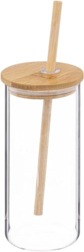 Avilia Eco-Friendly Trinkbecher mit Strohhalm für Kaffee und Getränke, aus Bambus und Glas, 15 x 7 x 7 cm, 40 cl Avilia Eco-Friendly Trinkbecher mit Strohhalm für Kaffee und Getränke, aus Bambus und Glas, 15 x 7 x 7 cm, 40 cl von Avilia