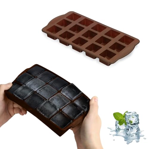 Avilia Eiswürfelform aus braunem Silikon – bequem zum einfachen Herausnehmen der Würfel – flexibel und spülmaschinenfest – ideal für Getränke, Säfte und Cocktails Avilia Eiswürfelform aus braunem Silikon – bequem zum einfachen Herausnehmen der Würfel – flexibel und spülmaschinenfest – ideal für Getränke, Säfte und Cocktails von Avilia