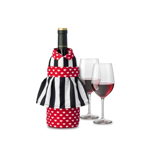 Avilia Flaschenhalter in Form eines Kleides 13 x 13 x 23,5 cm – ideal für Flaschen mit 750 ml, um Ihre Anlässe lustiger zu Machen - Hergestellt aus robusten Materialien, ideal als Geschenkidee von Avilia