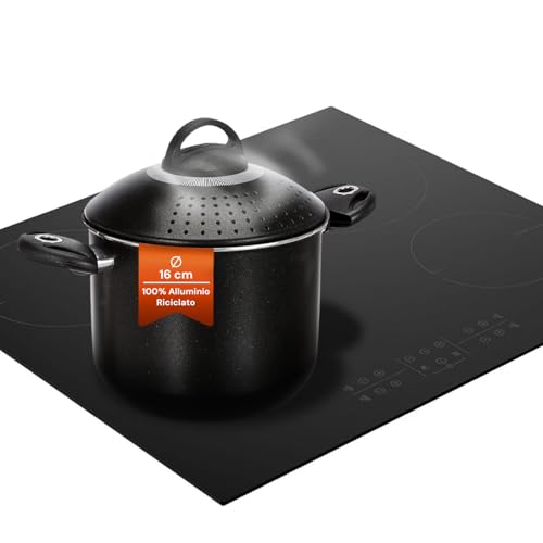 Avilia Hohe Truhe aus recycelbarem Aluminium mit Edelstahlgriff 16 cm - Ideal für Induktion, Gas, Elektro und Glaskeramik - Patentierter Doppelboden für gleichmäßige Wärmeableitung Avilia Hohe Truhe aus recycelbarem Aluminium mit Edelstahlgriff 16 cm - Ideal für Induktion, Gas, Elektro und Glaskeramik - Patentierter Doppelboden für gleichmäßige Wärmeableitung von Avilia