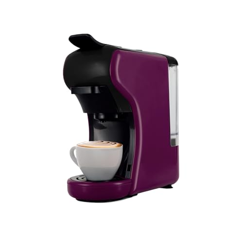 Avilia - Kompakte Kaffeemaschine Grace 1450 W mit automatischer Abschaltung, Auswahl kurzer/langer Espresso, Ein-/Ausschalter und Kompatibilität mit Kapseln und Pads (Pflaume) von Avilia