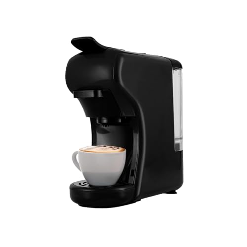 Avilia - Kompakte Kaffeemaschine Grace 1450 W mit automatischer Abschaltung, Auswahl kurzer/langer Espresso, Ein-/Ausschalter und Kompatibilität mit Kapseln und Pads (Schwarz) von Avilia