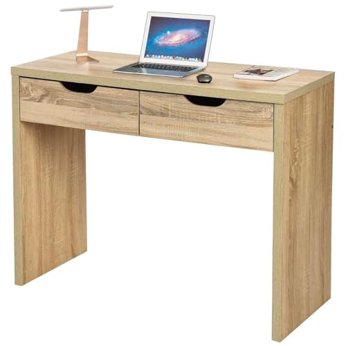 Avilia Konsole mit 2 Schubladen aus natürlicher Eiche – Eleganter Stil und Funktionalität in einem einzigen Möbelstück für Zuhause oder Büro von Avilia