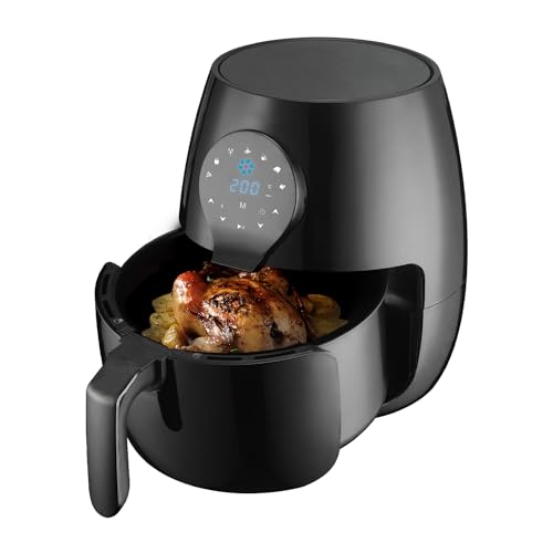 Avilia Luftfritteuse 7,5 Liter, 50 Stück Backpapier gratis – energiesparender Air Fryer, mit Funktionen auf LED-Display, leicht zu reinigender Korb, 1600 W von Avilia