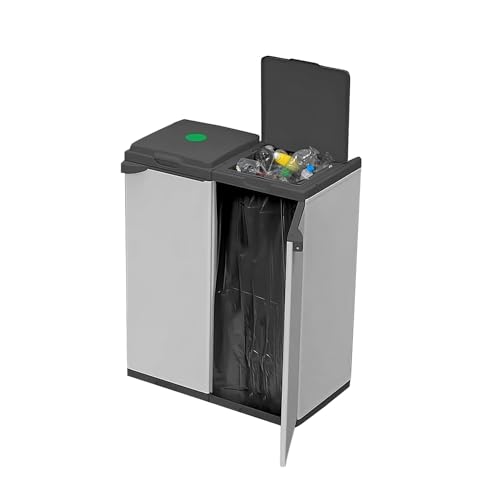 Avilia Mobiler Abfalleimer mit 2 Müllsackhalter für die Mülltrennung – Müllsackhalter mit 80 l Fassungsvermögen von Avilia