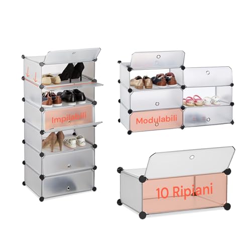 Avilia Modulares vertikales Schuhregal mit 10 Ablagen in verschiedenen Größen – Kapazität 4,5 kg pro Regal – platzsparende Lösung für Schuhe und Zubehör – schnelle und schnelle Montage Avilia Modulares vertikales Schuhregal mit 10 Ablagen in verschiedenen Größen – Kapazität 4,5 kg pro Regal – platzsparende Lösung für Schuhe und Zubehör – schnelle und schnelle Montage von Avilia