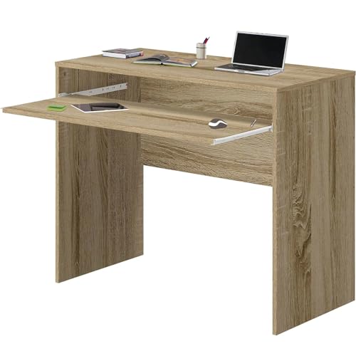 Avilia Platzsparender Schreibtisch, Holz, Ausziehbare Tischplatte Braun, ND Avilia Platzsparender Schreibtisch, Holz, Ausziehbare Tischplatte Braun, ND von Avilia