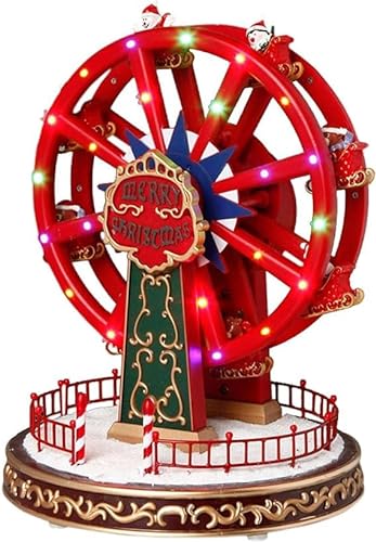Avilia Riesenrad Weihnachten mit Licht und Musik, Kunststoff, rot, Medio von Avilia