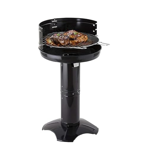 Avilia Runder Holzkohlegrill "Ciotat" aus Stahl, mit Belüfter, Grillrost aus verchromtem Stahl mit 2 Griffen und Backofen für Sommergrills, robust und tragbar mit großem Durchmesser 50 cm Avilia Runder Holzkohlegrill "Ciotat" aus Stahl, mit Belüfter, Grillrost aus verchromtem Stahl mit 2 Griffen und Backofen für Sommergrills, robust und tragbar mit großem Durchmesser 50 cm von Avilia