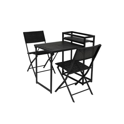 Avilia Set Gartentisch klappbar mit 2 Stühlen platzsparend aus lackiertem Stahl und Polypropylen, mit integriertem Flaschenhalter, ideal für Balkon und Terrasse Avilia Set Gartentisch klappbar mit 2 Stühlen platzsparend aus lackiertem Stahl und Polypropylen, mit integriertem Flaschenhalter, ideal für Balkon und Terrasse von Avilia