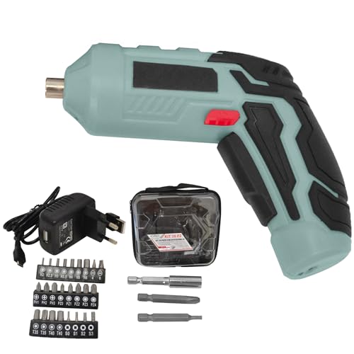 Avilia Set Mini-Bohrmaschine 4 V mit Akku 1500 mAh mit 34 Zubehörteilen und Etui – Schrauber mit integriertem LED-Licht, ideal für Heimwerker, klein und leistungsstark von Avilia