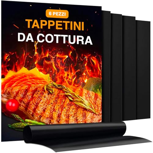 Avilia Silikon-Matten für BBQ und Backofen, rechteckig, antihaftbeschichtet, wiederverwendbar, ideal für Fleisch, Gemüse, Fisch, leicht zu reinigen, anpassbar an Backbleche und Grills, 40 x 33 cm, aus von Avilia