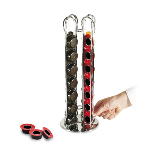 Avilia Vertikaler Kapselhalter aus Stahl für Kaffeemaschine – langlebig und modern, ideal für alle Arten von Möbeln im Büro oder zu Hause – Kapazität von 28 Kapseln und einfach zu bedienen von Avilia