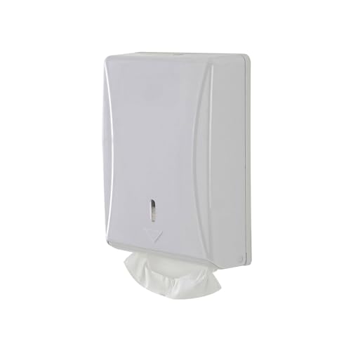 Avilia Wandspender für gefaltete Papiertücher, 400 Einheiten, mit automatischer Ausgabe und Sichtfenster, für öffentliche und Private Badezimmer, kompaktes Design, hygienisch und praktisch, 36 x 25 x von Avilia